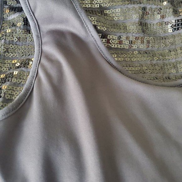 * STUNNING * Sequined Tank Top | Scoop Neck | Hollywood Glam NYE Holiday Party - Picture 8 of 8
